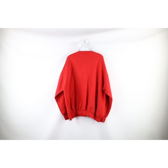 Vintage 90s Russell Athletic Mens 2XL Faded Spell Out Chelsea Sweatshirt Red USA - Picture 11 of 13